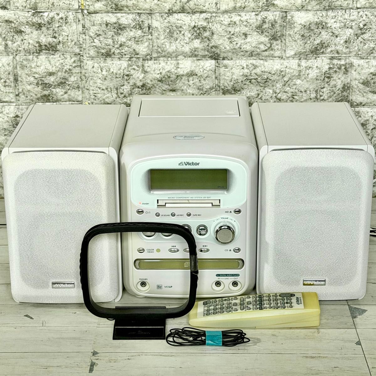 Victor「UX-QX1」CD・MD・カセット搭載マイクロコンポ｜Yahoo!フリマ