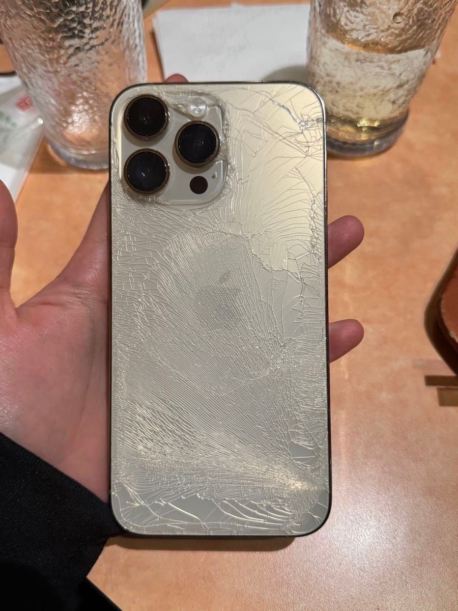 シャッター無音 iPhone 14 Pro Max 256GB 米国版 背面割れ SIM対応