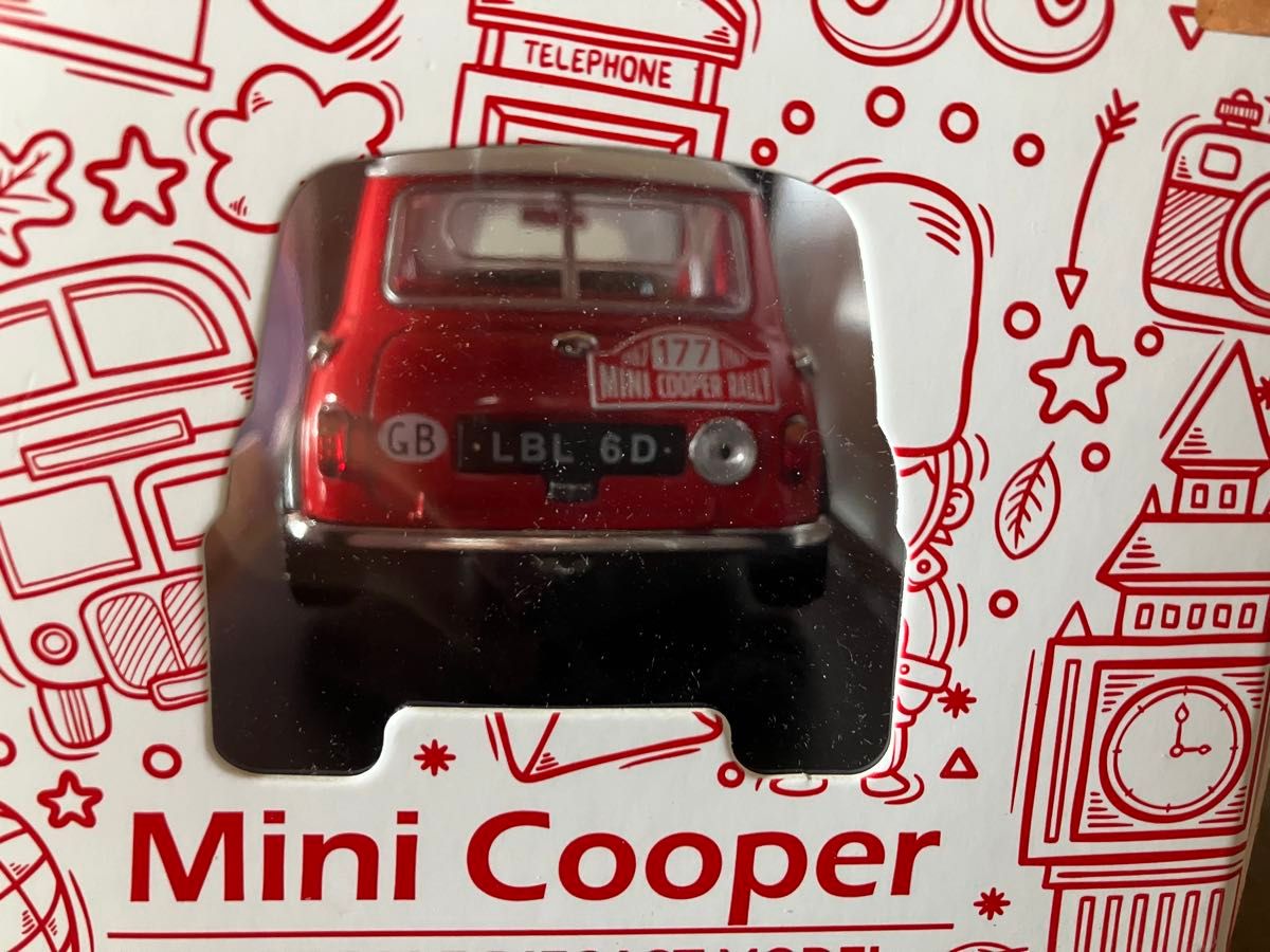 ミニクーパー モンテカルロ ラリーカー 1967 177号車 1/18 ミニカー 赤