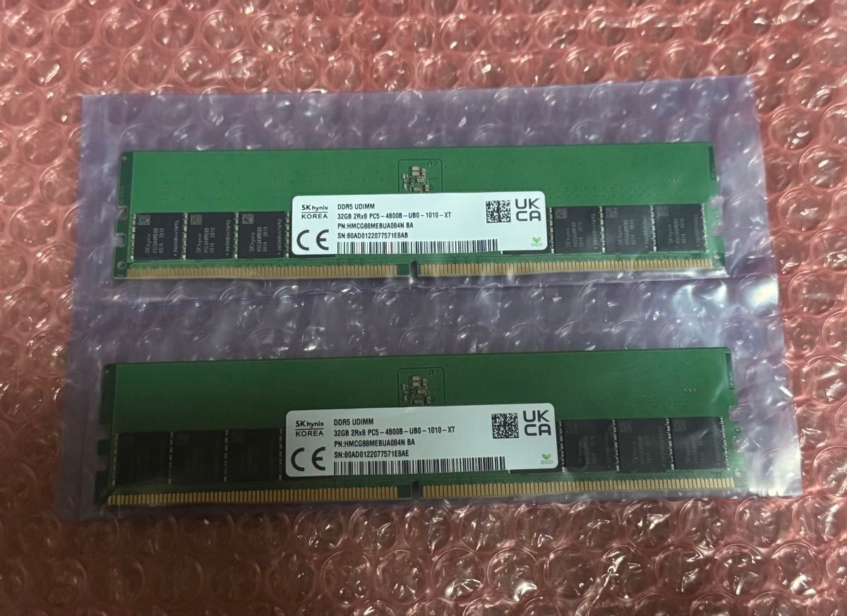 Hynix M-die】SK Hynix DDR5-4800 64GB(32GBx2) 完動品｜Yahoo!フリマ