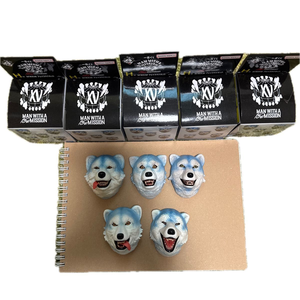 一番くじMAN WITH A MISSION H賞 フェイスマグネット コンプ