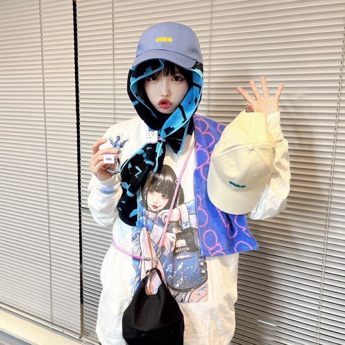 新品未使用】anoロゴキャップBLACKあの あのちゃん キャップ 帽子FREE