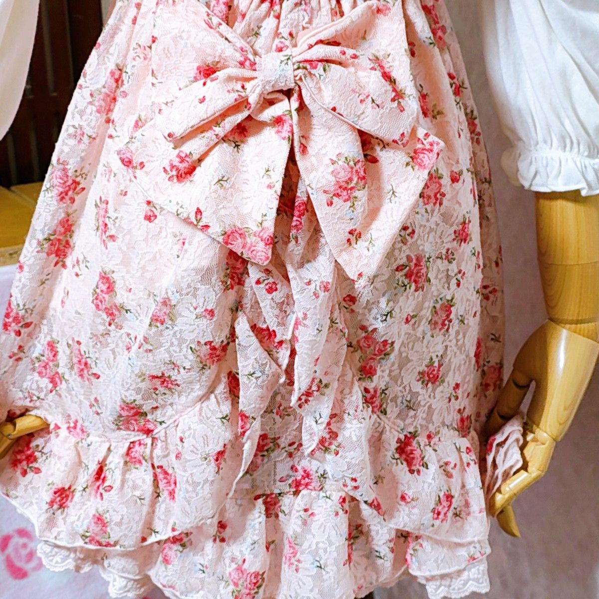 LIZ LISA リズリサ 花柄 ワンピース ピンク フリル リボン 姫ギャル