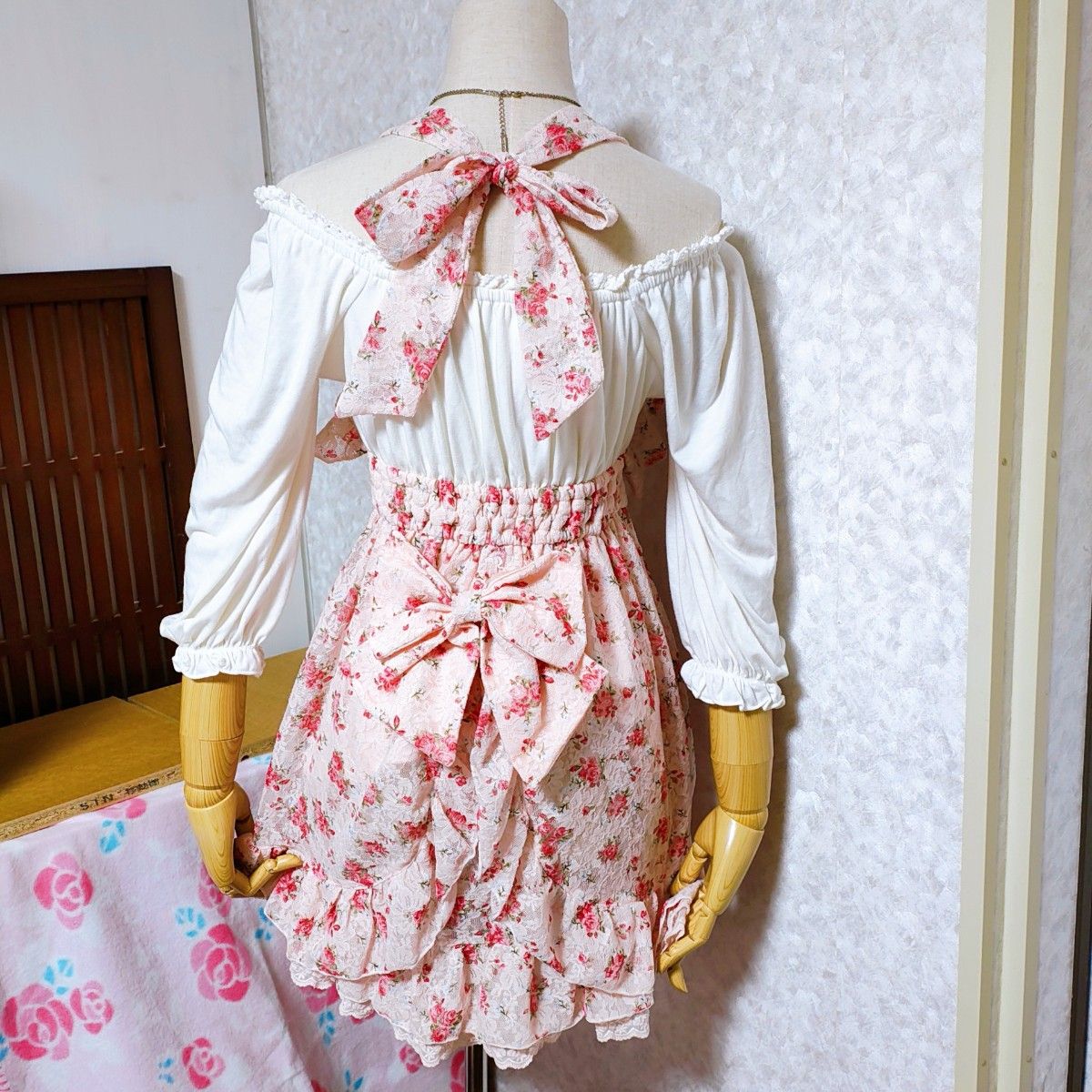 LIZ LISA リズリサ 花柄 ワンピース ピンク フリル リボン 姫ギャル