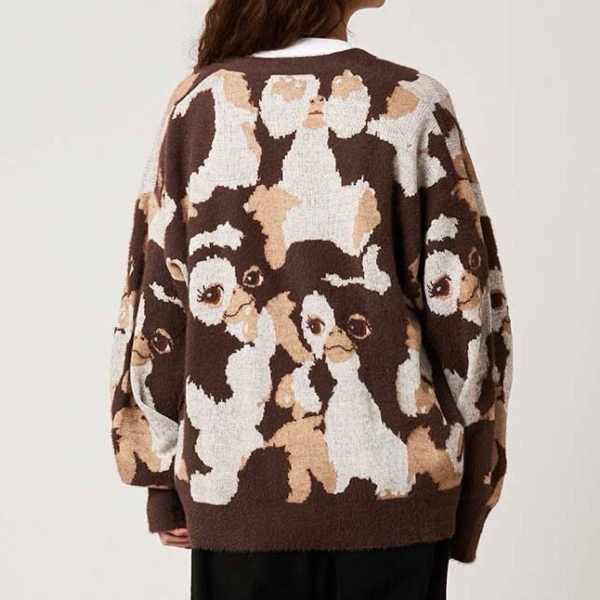 M ハニカミパターン Vネックカーディガン グラニフ グレムリン