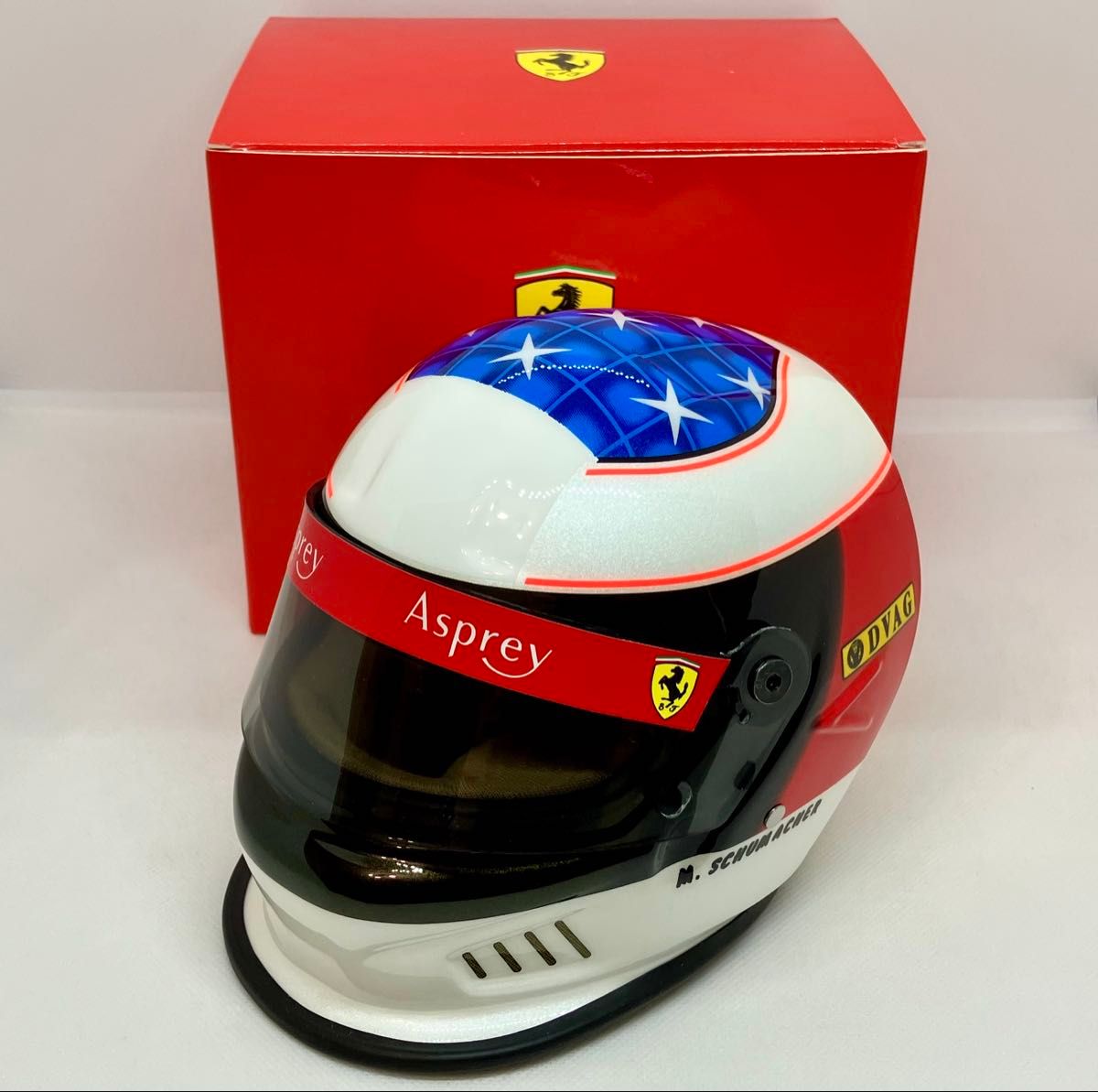 M シューマッハ 1/2 ヘルメット 1996 スペインGP フェラーリ移籍後初