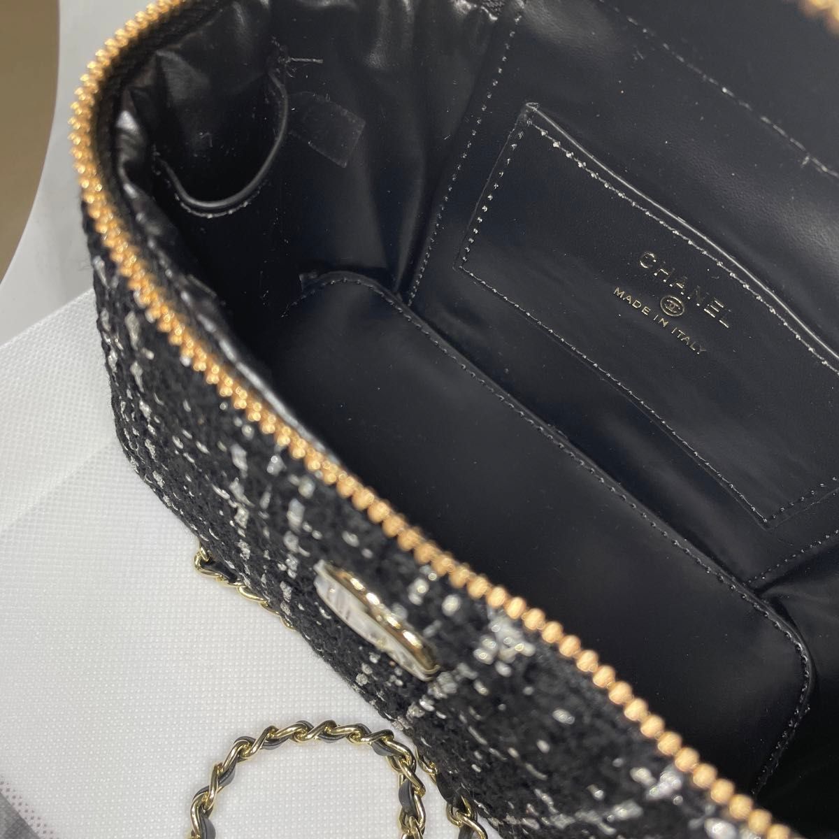 CHANEL ノベルティ ショルダーバッグ バニティ ツイード シャネル VIP