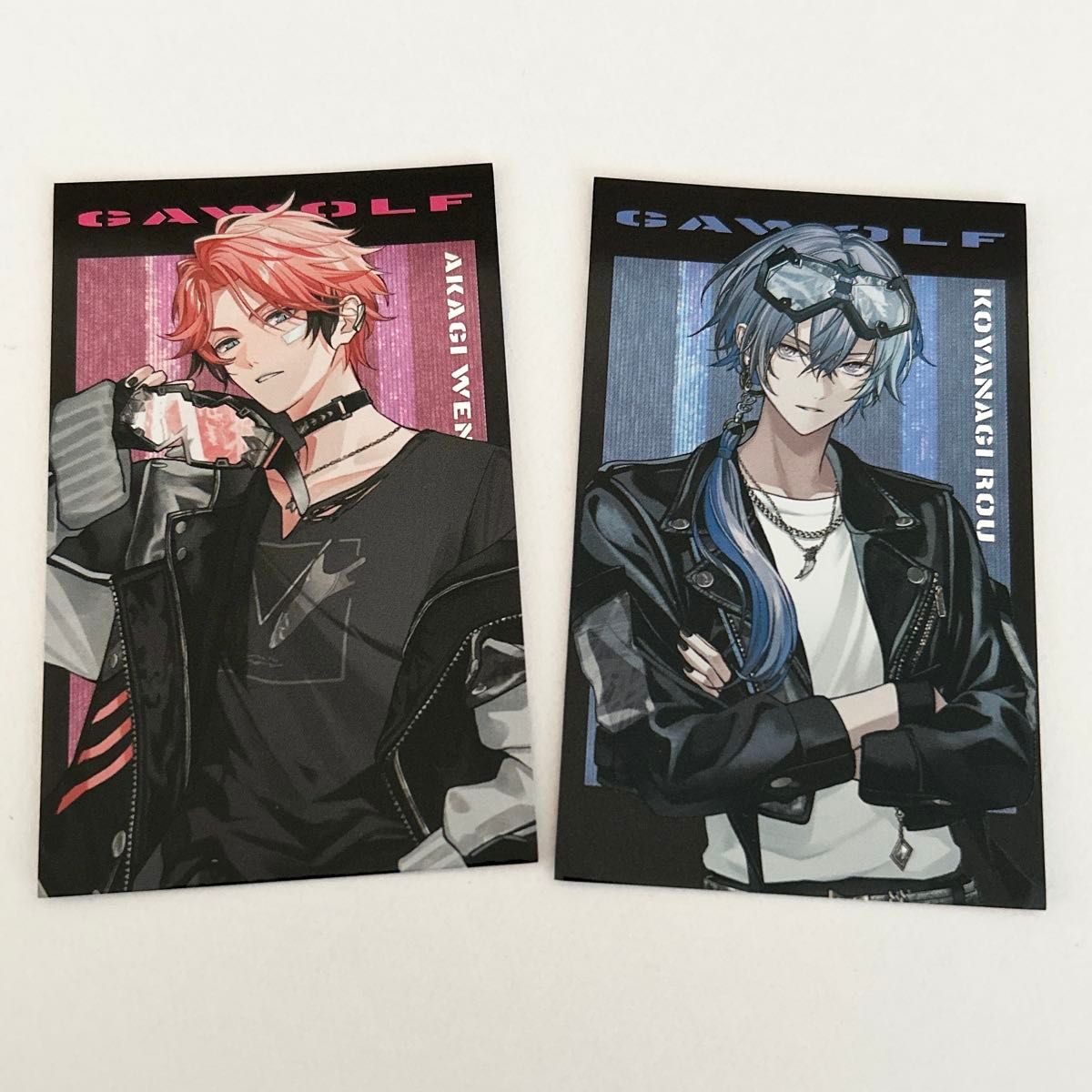 にじさんじ ぎゃうるふ チェキ風カード 赤城ウェン 小柳ロウ うるふ