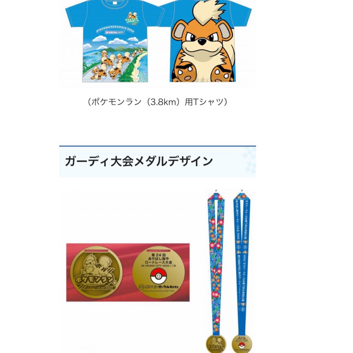 ポケモンラン 日本初開催 沖縄 有料オプション 記念メダル ガーディ