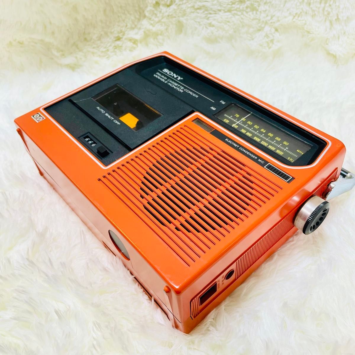 希少な美品 現状品 SONY CF-1600 ヴィンテージラジカセ オレンジ 昭和