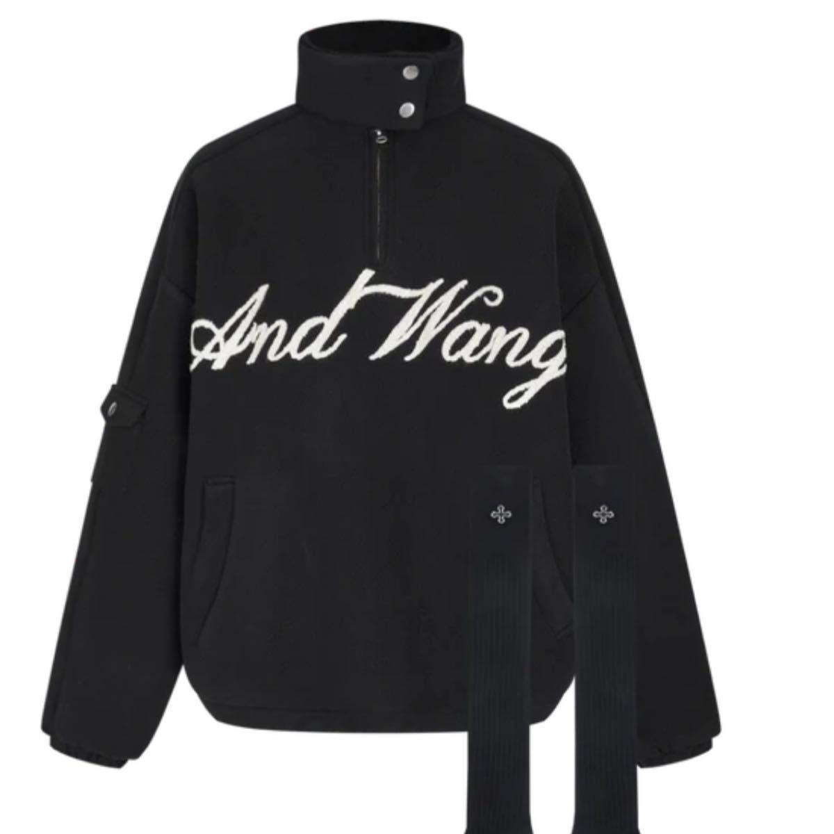 ANDWANG Fluffy Fleece Set 黒 完売品 ソックス付 フリース 値下げ不可