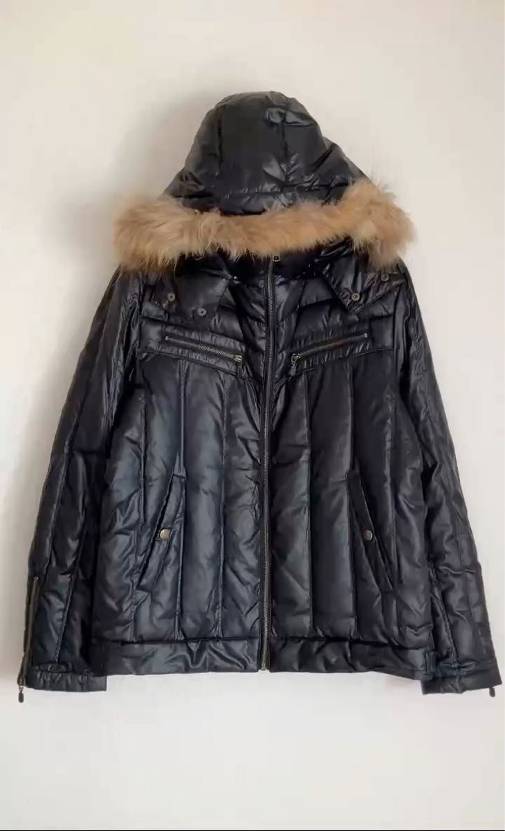 y2k 00s archive お兄系 ブラックファーダウン L｜Yahoo!フリマ（旧