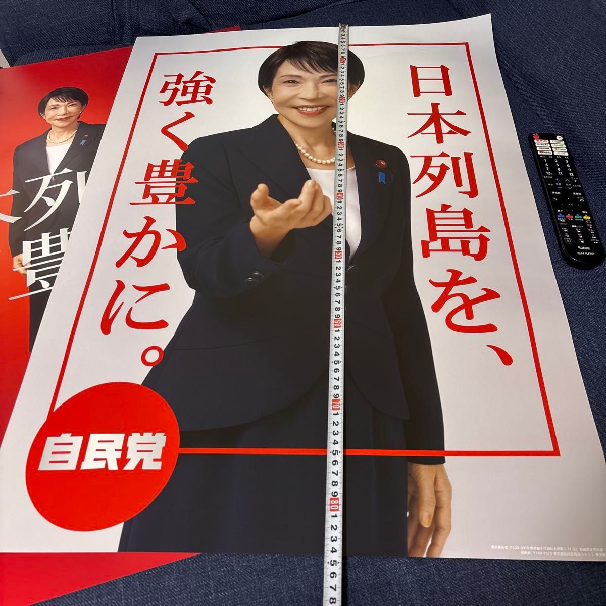 自民党 大判ポスター 日本列島を強く豊かに 高市早苗 ポスター 3枚