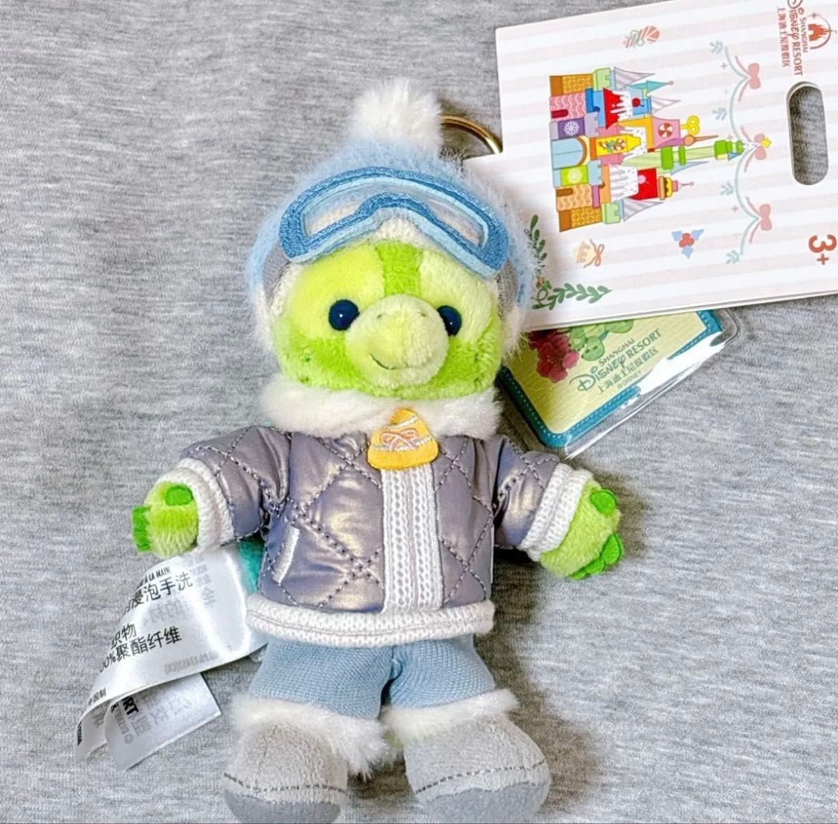 上海ディズニー オルメルぬいぐるみキーホルダー スキーウェア スノー