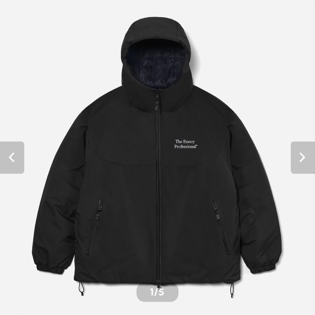 2026年 Sサイズ ENNOY スタイリスト私物 PADDED NYLON HOODIE (BLACK