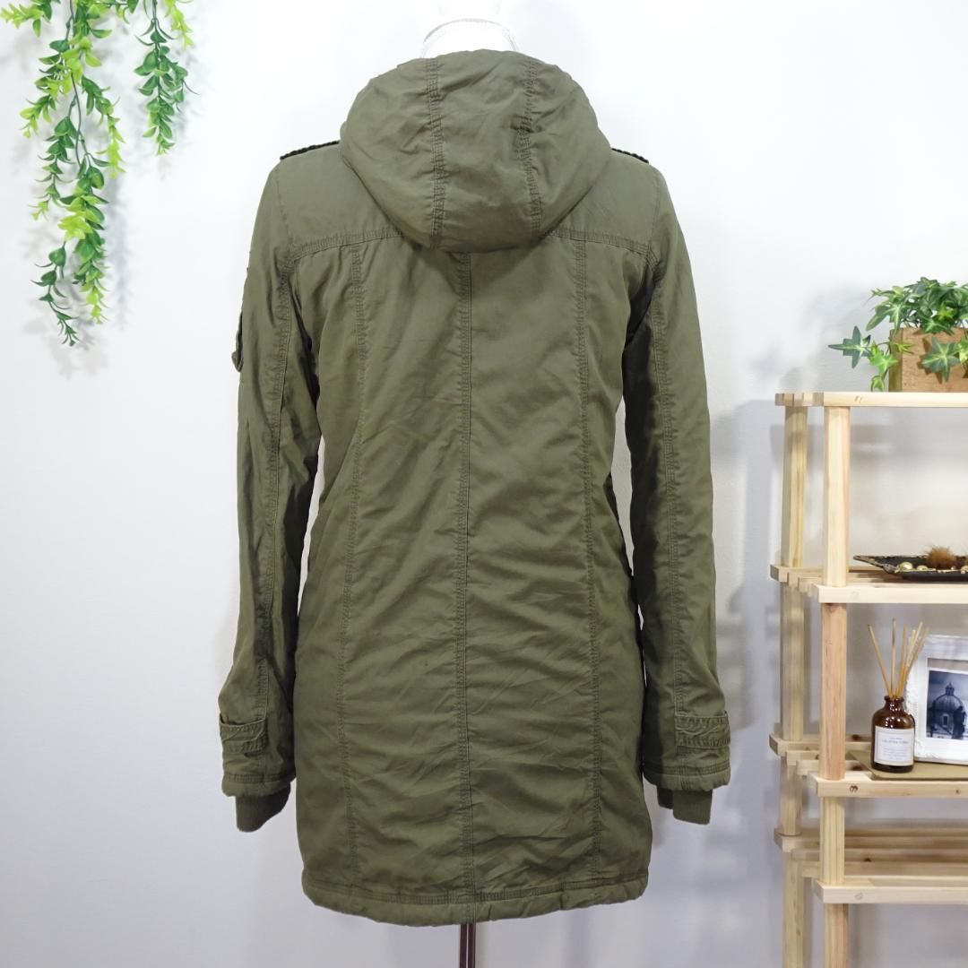 y2k VINTAGE 平成 モッズコート ミリタリー アウター フード カーキ