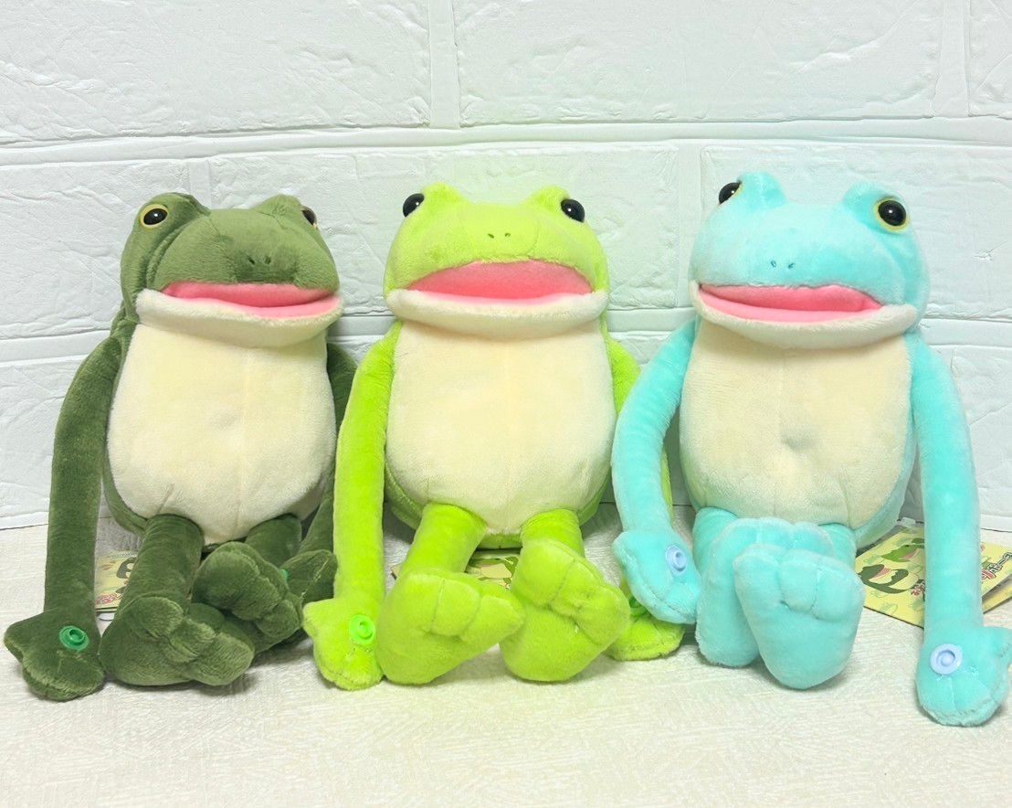 おとぼけケロピョン ぶらさがりポーチ ぬいぐるみ カエル 全3種セット