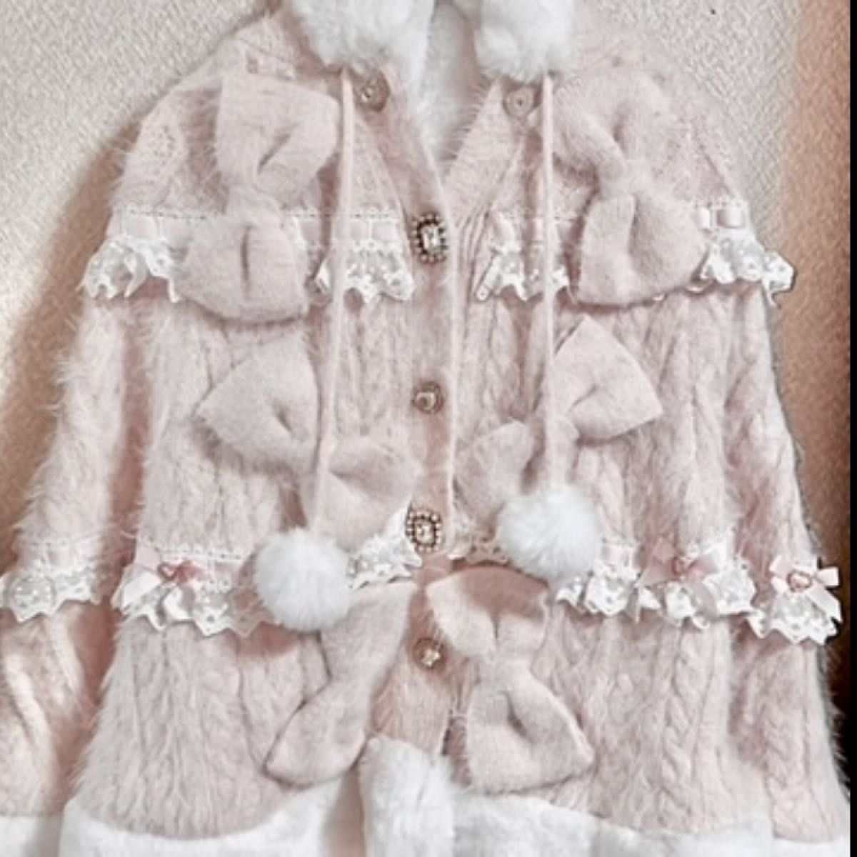 LIZLISA リズリサ ミルフィーユレースポンチョ ポンチョ ピンク｜Yahoo