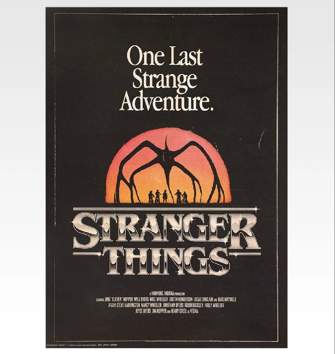 Stranger Things ポスター A4サイズ 一番くじH賞 E賞 I賞 Stranger