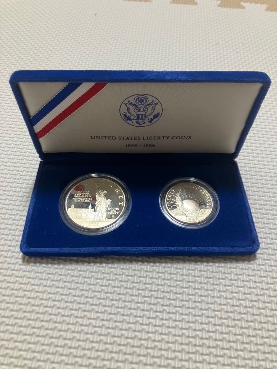 1986アメリカ100周年記念プルーフ銀貨 自由の女神像1ドル 箱付き