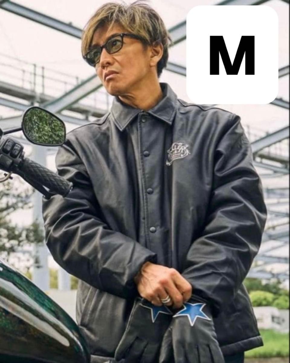 キムタク着 Mサイズ ROLLER FAKE LEATHER COACH JACKET 木村拓哉