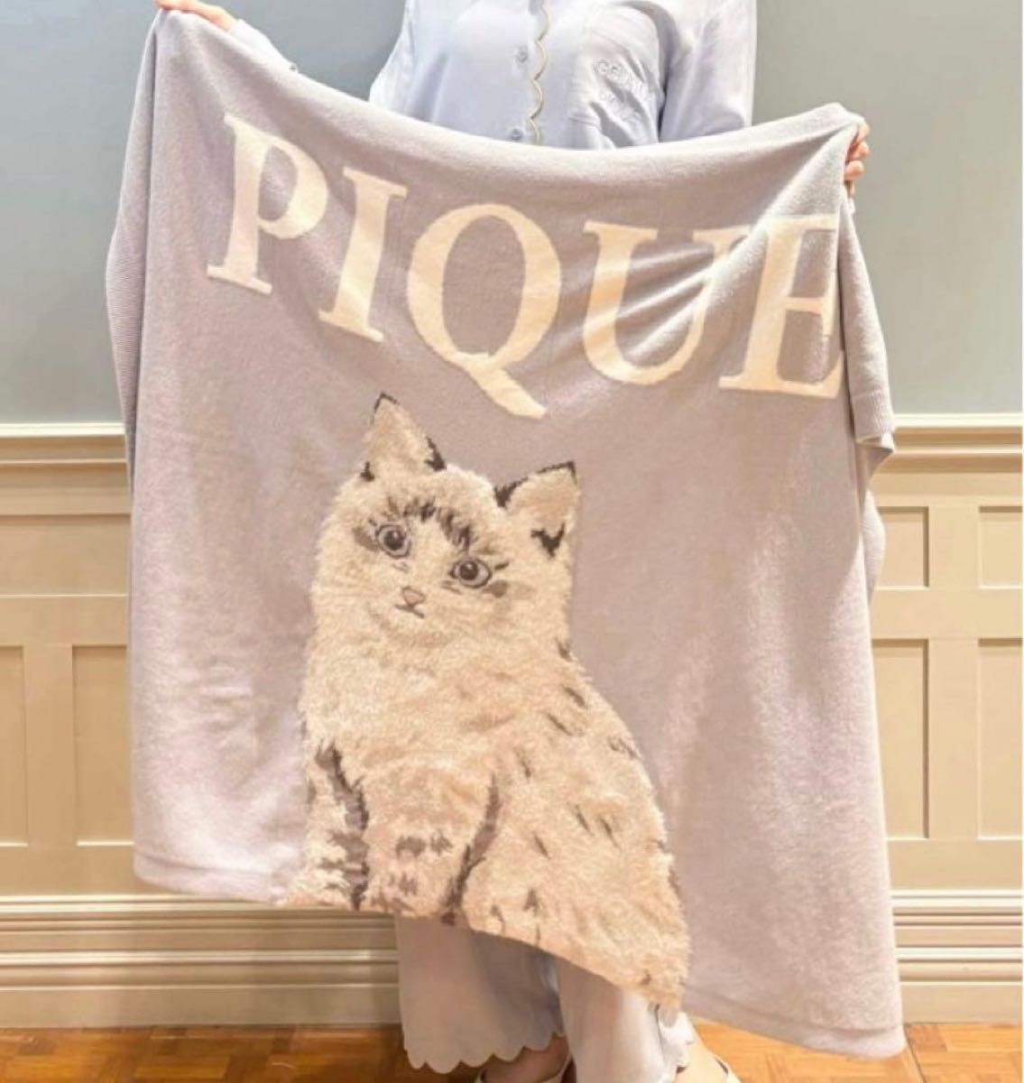 新品 正規品 ジェラートピケ CATジャガードブランケット サイベリアン