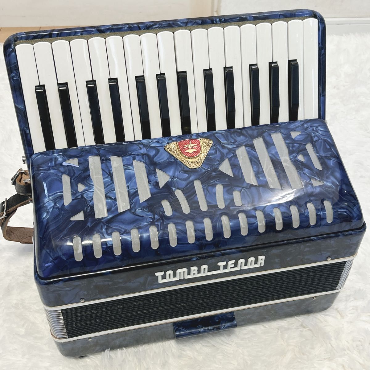 美品】TOMBO トンボ アコーディオン No 302 ブルー 希少 STEEL REEDS