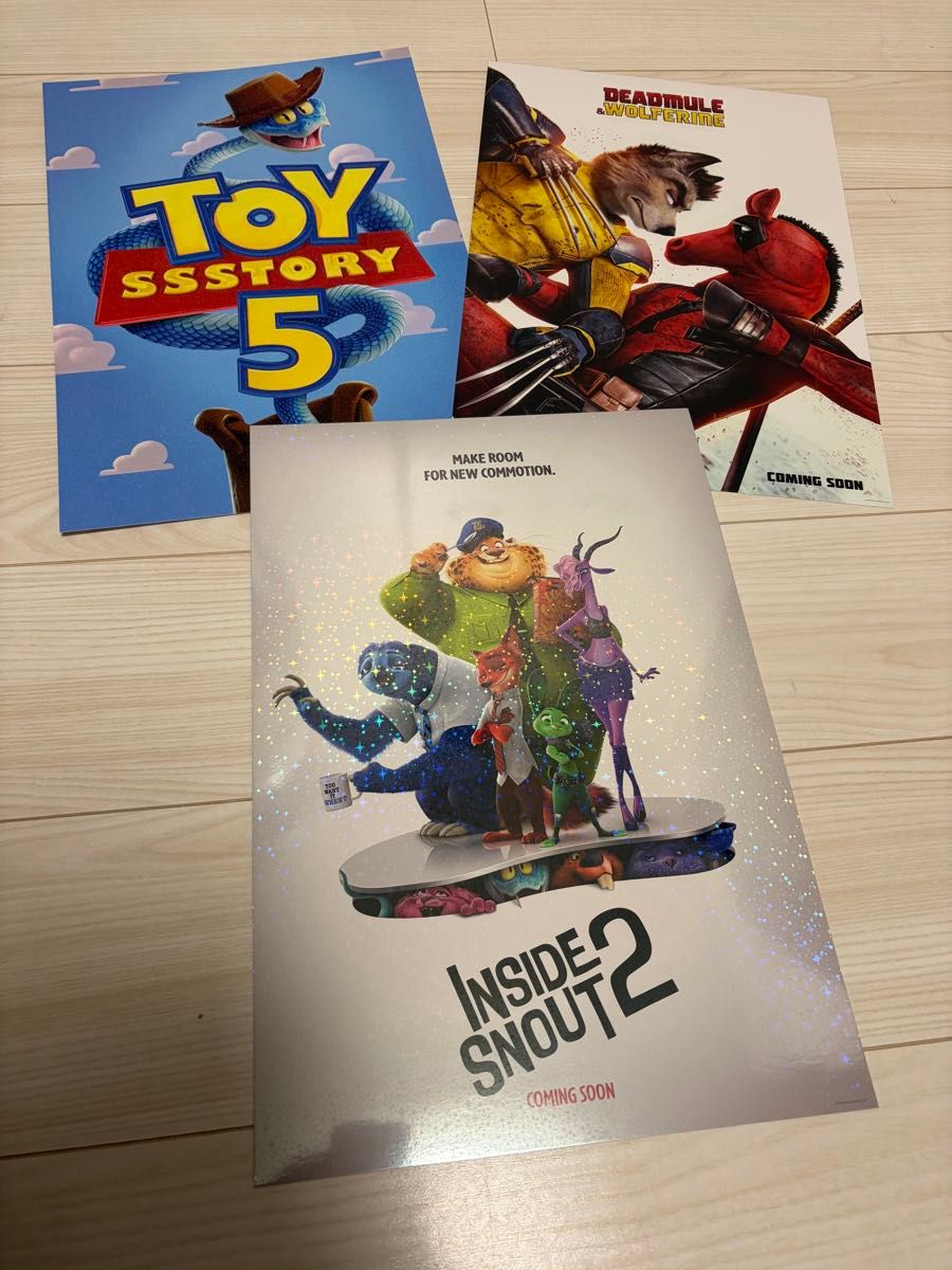 ディズニー ズートピア2 コラボ 台湾映画館限定 特典 A3ポスター 3枚