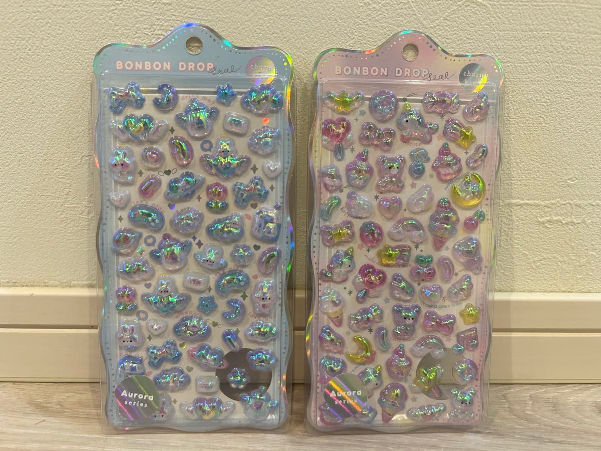 ボンボンドロップシール 正規品 廃盤 レア オーロラ みずいろボンボン