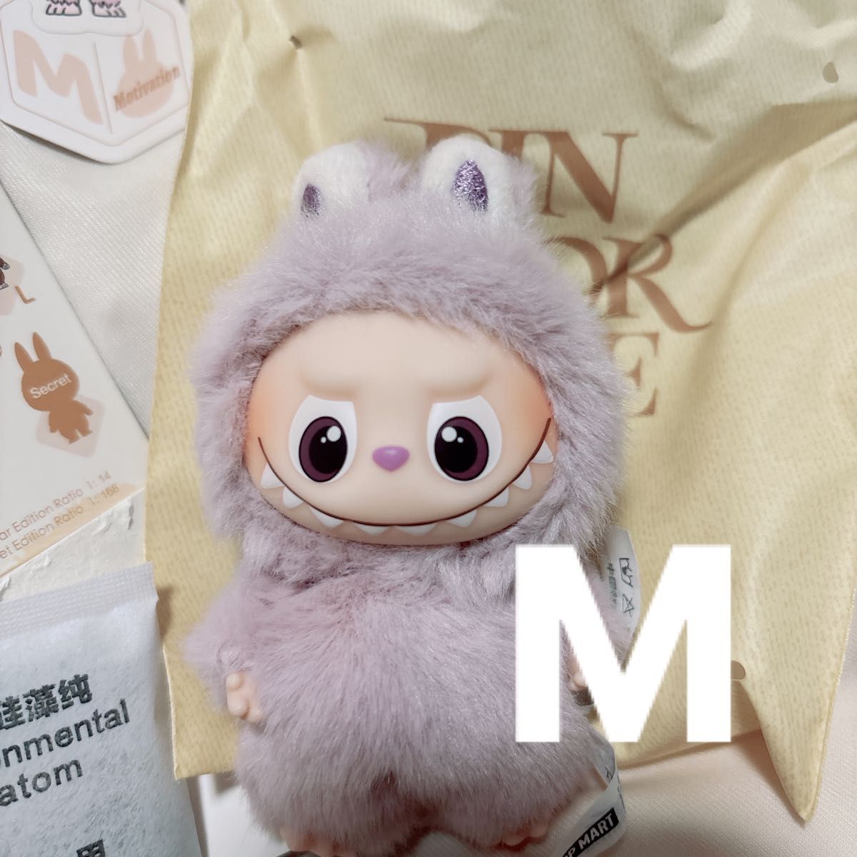 ラブブ M PIN FOR LOVE POPMART イニシャル ぬいぐるみ LABUBU ポップ