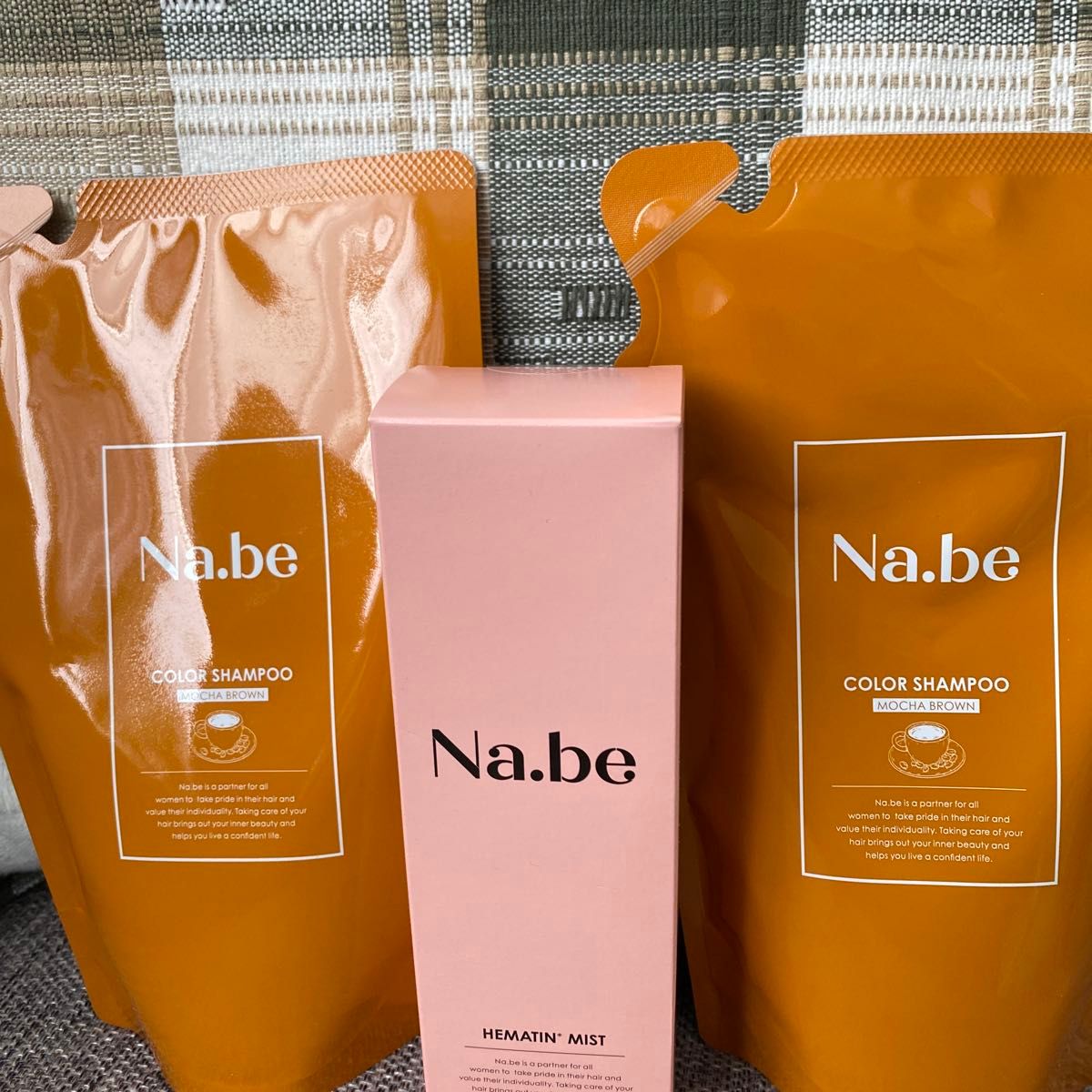 Na be カラーシャンプー モカブラウン 2個 & ヘマチンミスト セット