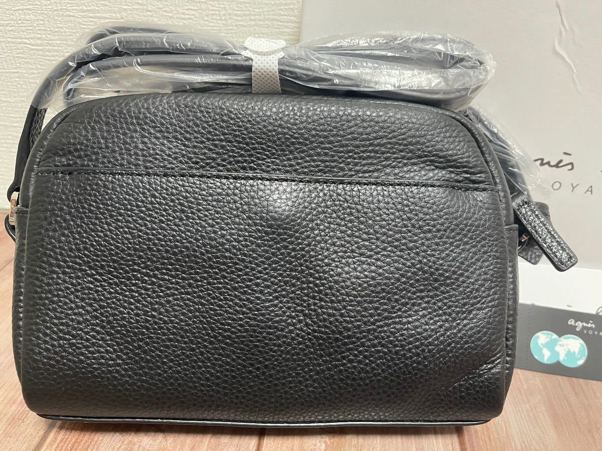 新品未使用 アニエスベー エンボスロゴ レザーショルダーバッグ