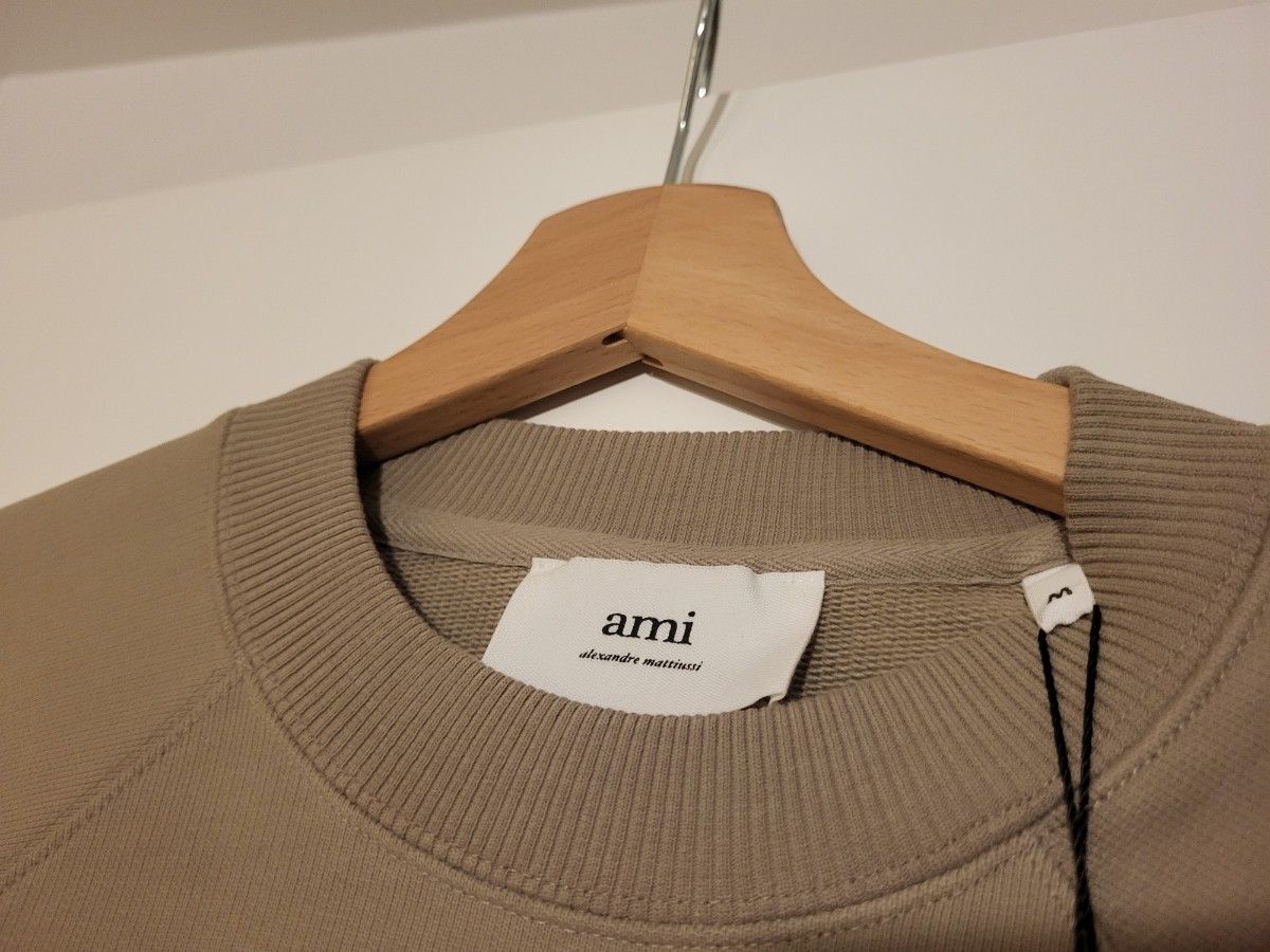 未使用 ami paris アミパリス トレーナー スウェット ベージュ｜Yahoo