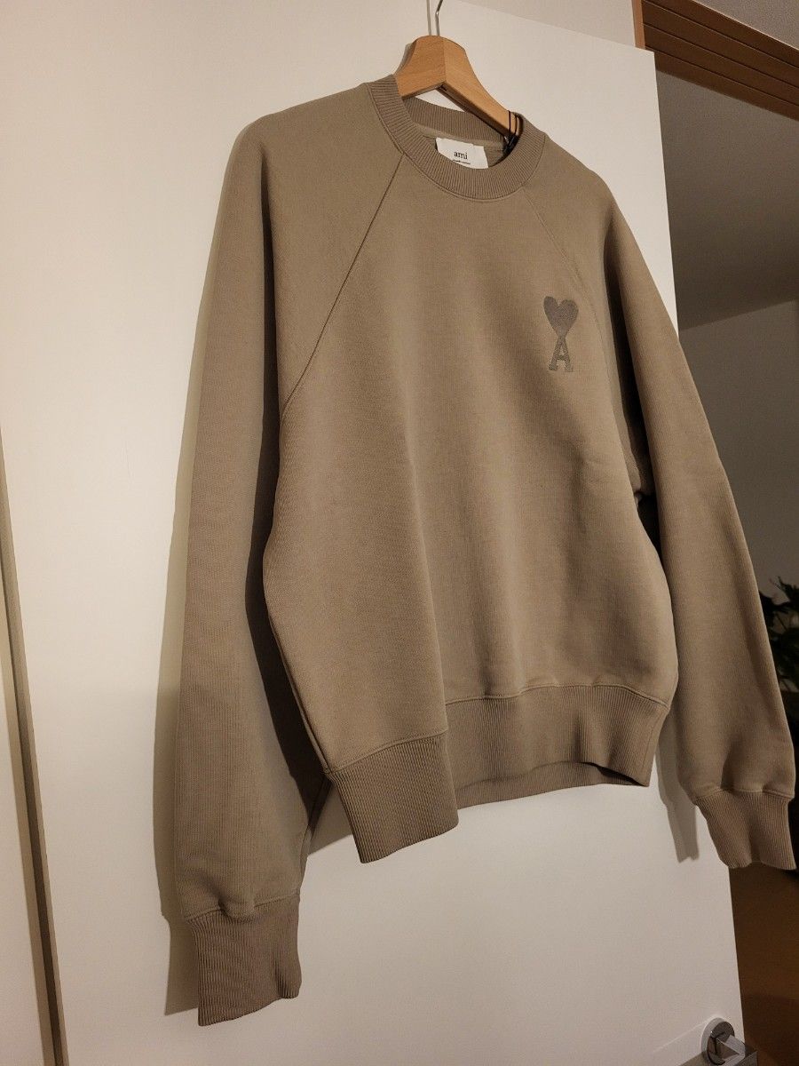 未使用 ami paris アミパリス トレーナー スウェット ベージュ｜Yahoo