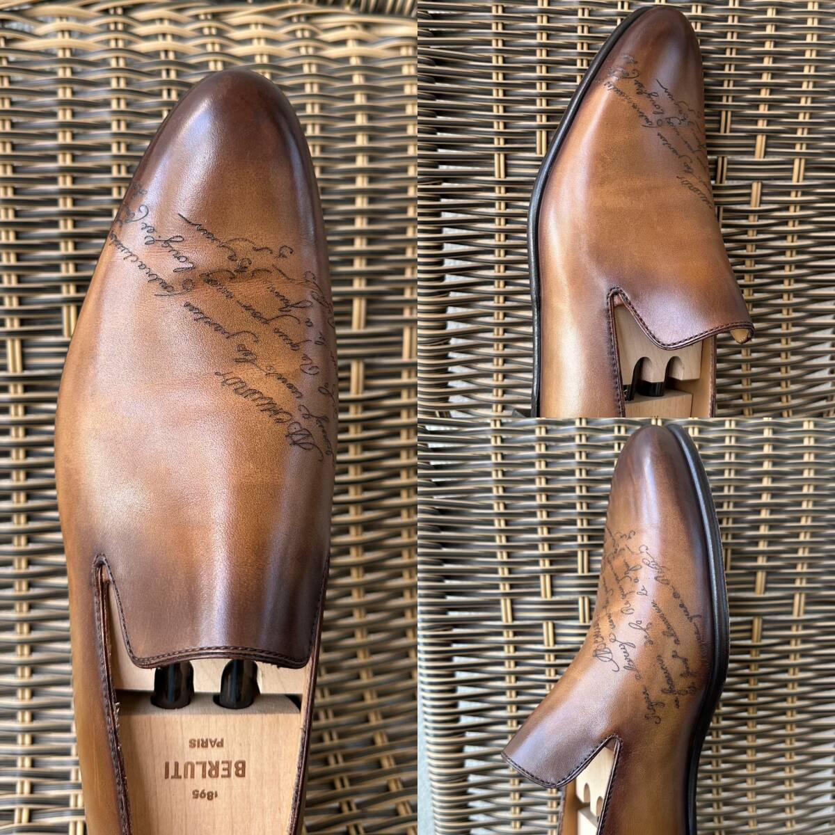 定価34 7万 Berluti Cursive Galet Scrit Leather Shoes ベルルッティ