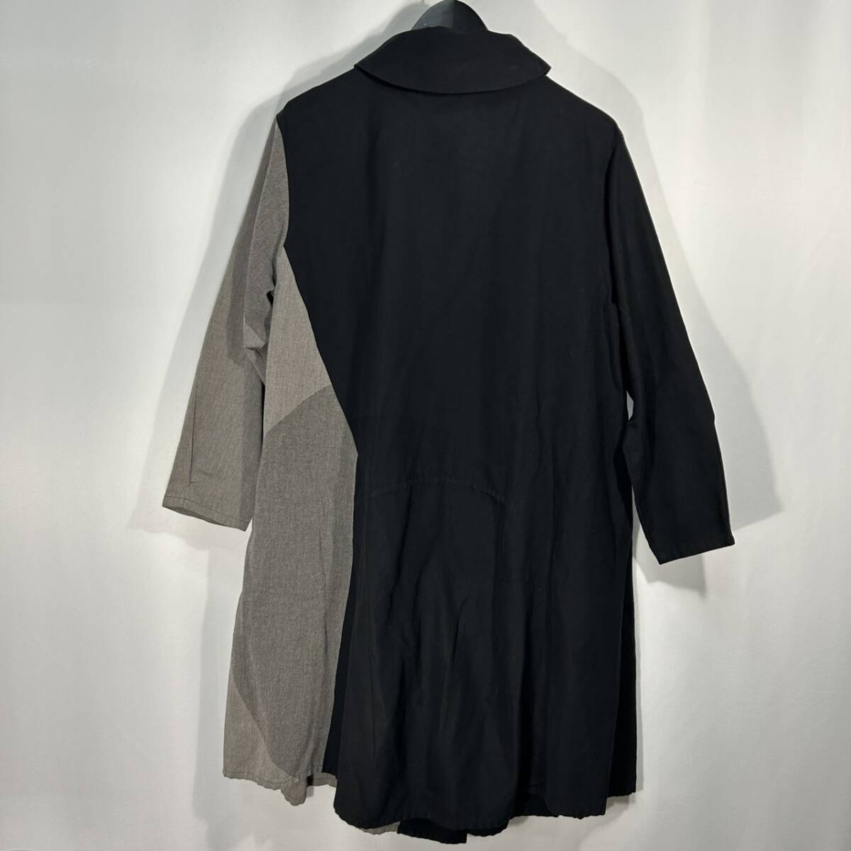 慈雨【40】ブラック系 シャツブラウス 長袖 ロング バイカラー
