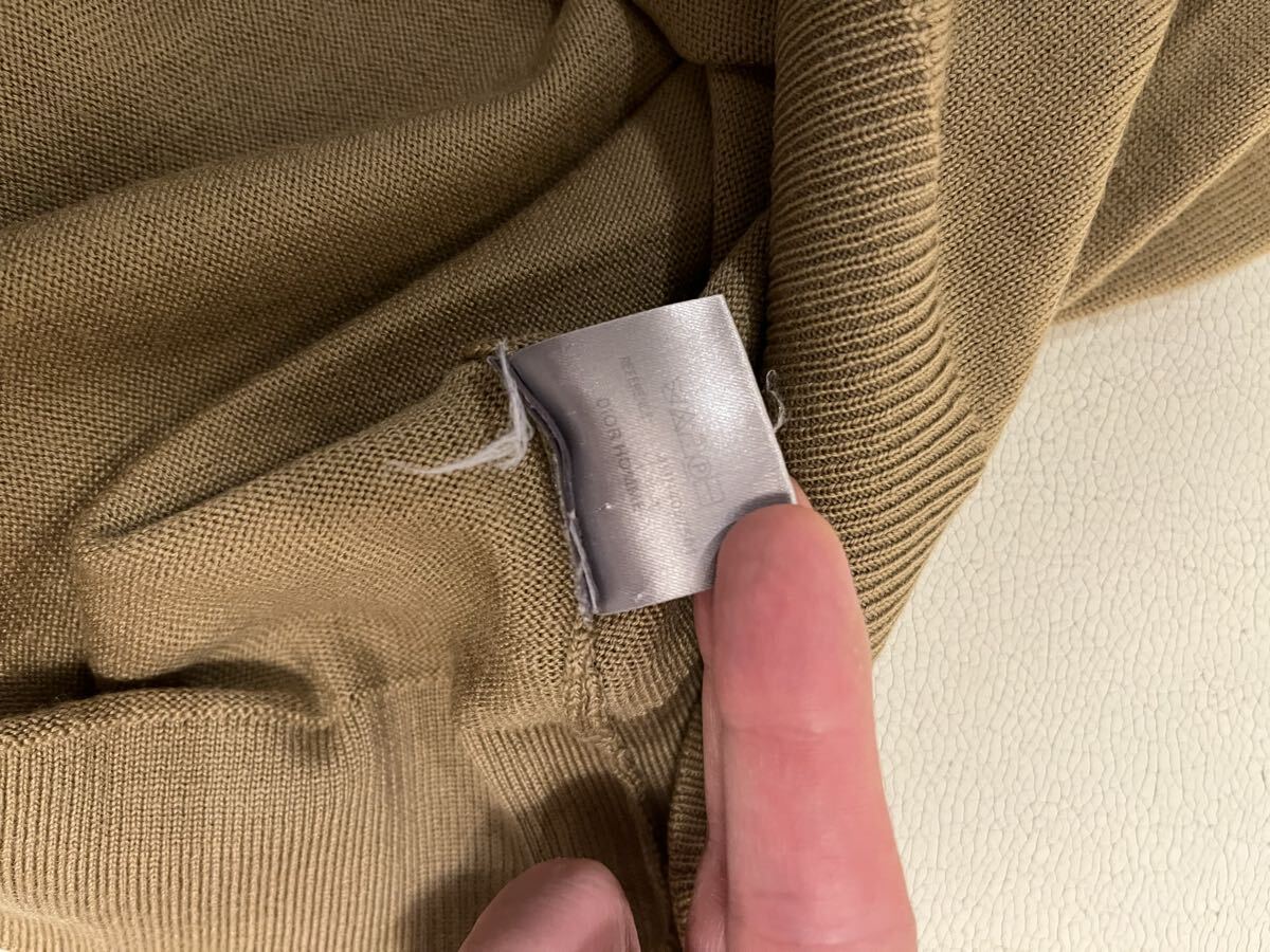 04AW ディオールオム レザーエルボーパッチクラッシュニット セリーヌ