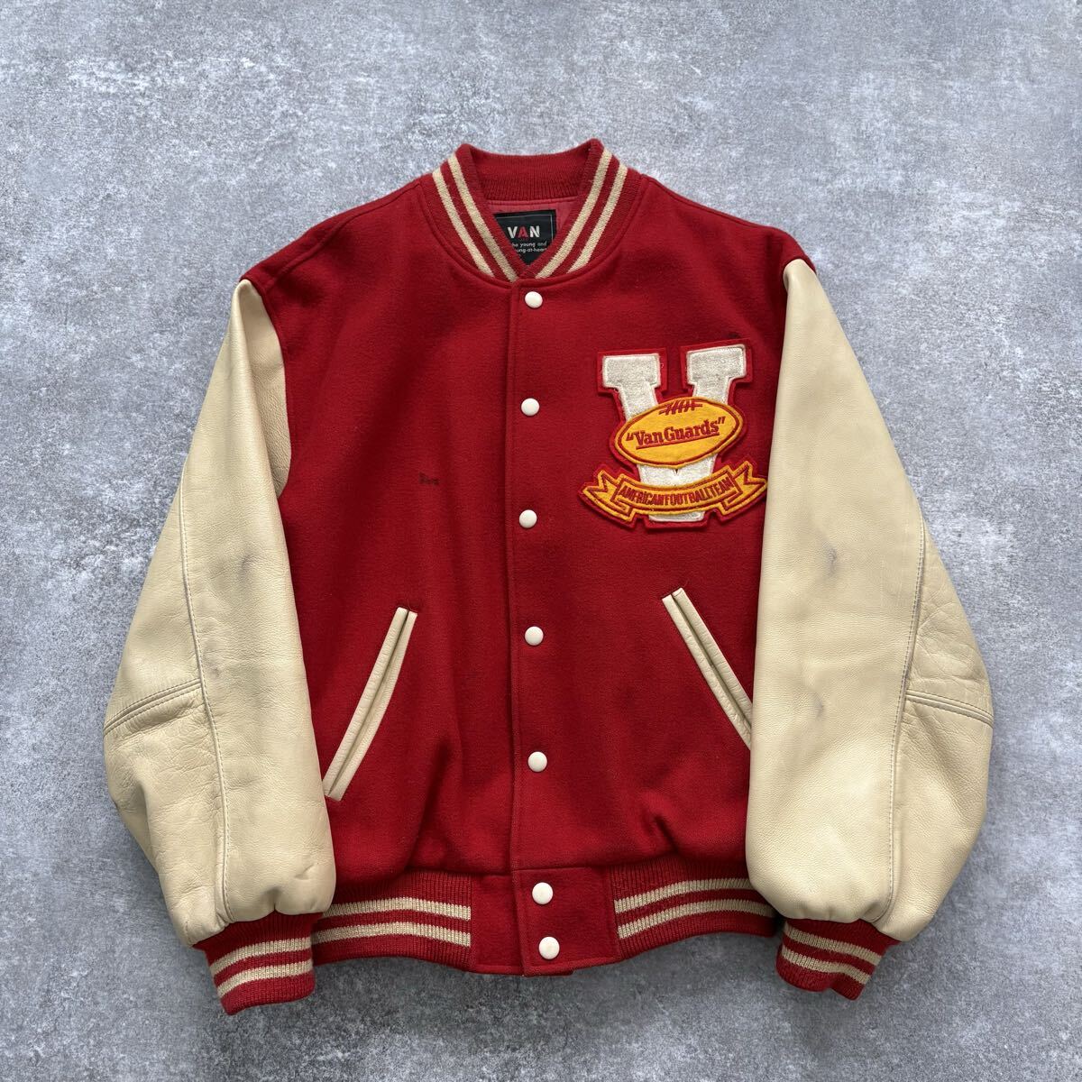 VAN JACKET】ヴァンヂャケット スタジャン ヴィンテージ 刺繍 袖革