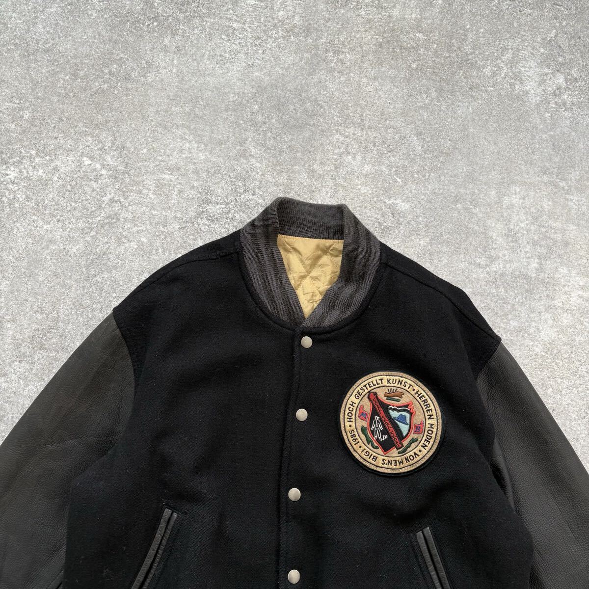 ボ*ン様 80年代ヴィンテージ MEN'S BIGI スタジャン 黒/グレー 80年代