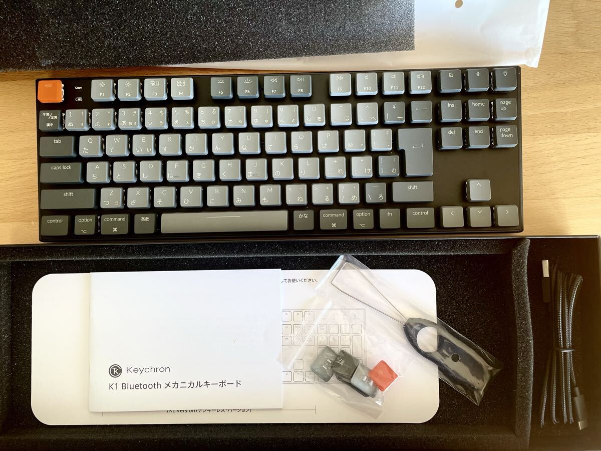 ほぼ未使用新品同様キークロンK1 87ワイヤレス メカニカル キーボード