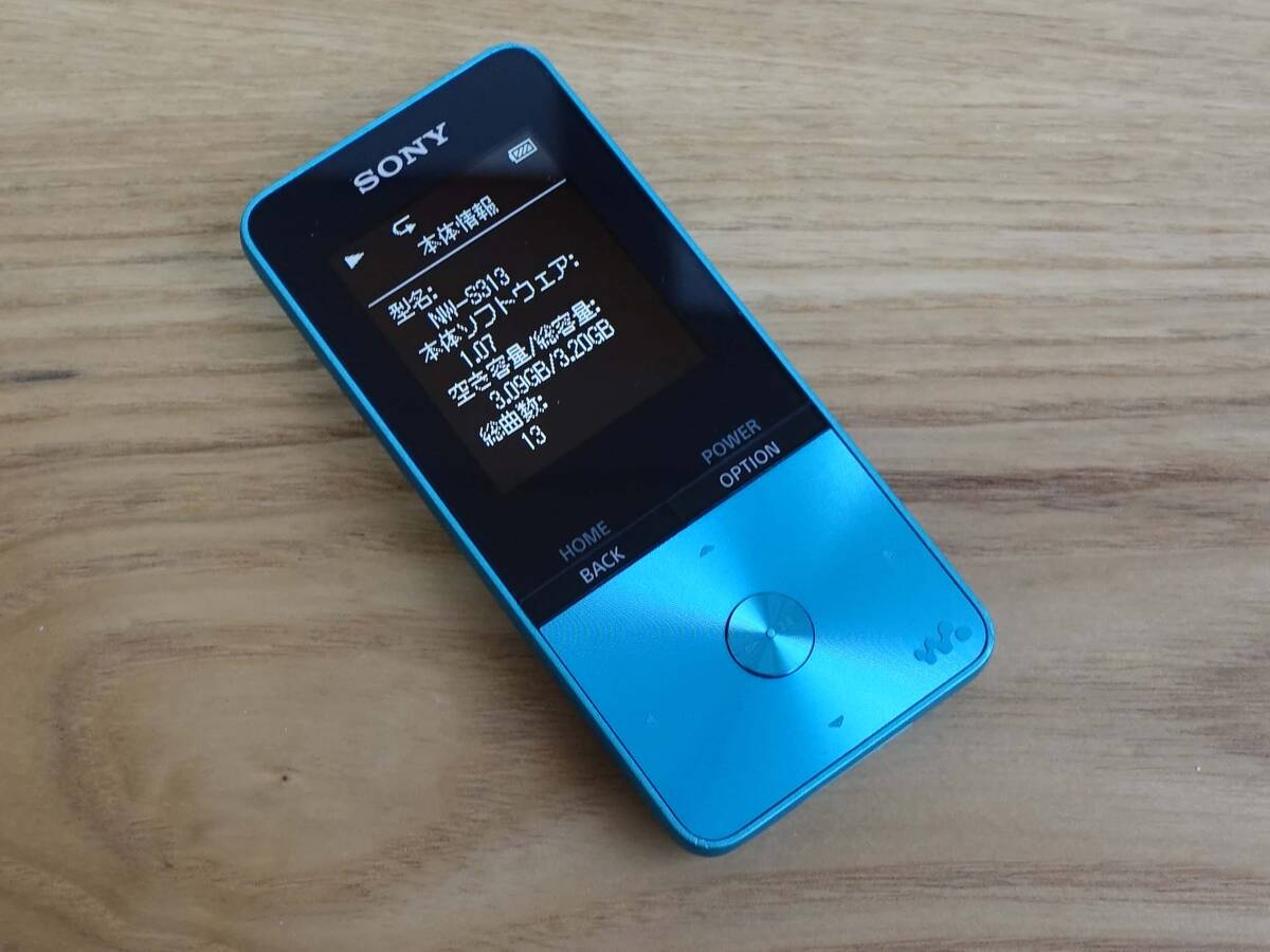 SONY Walkman ソニーウォークマン NW-S313 4GB ブルー Bluetooth搭載