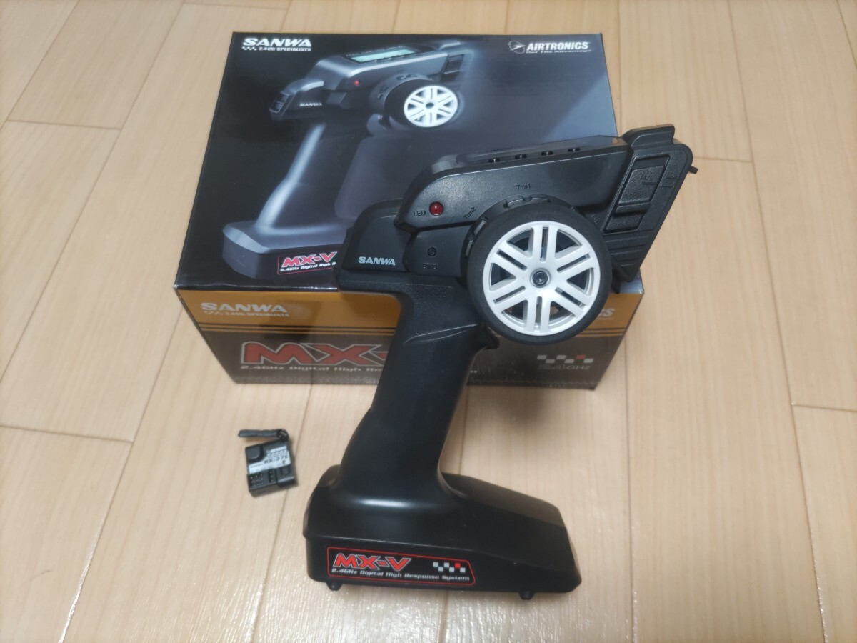 サンワ プロポ MX-V 2 4GHz 受信機 RX-37E 送受信機セット 中古品