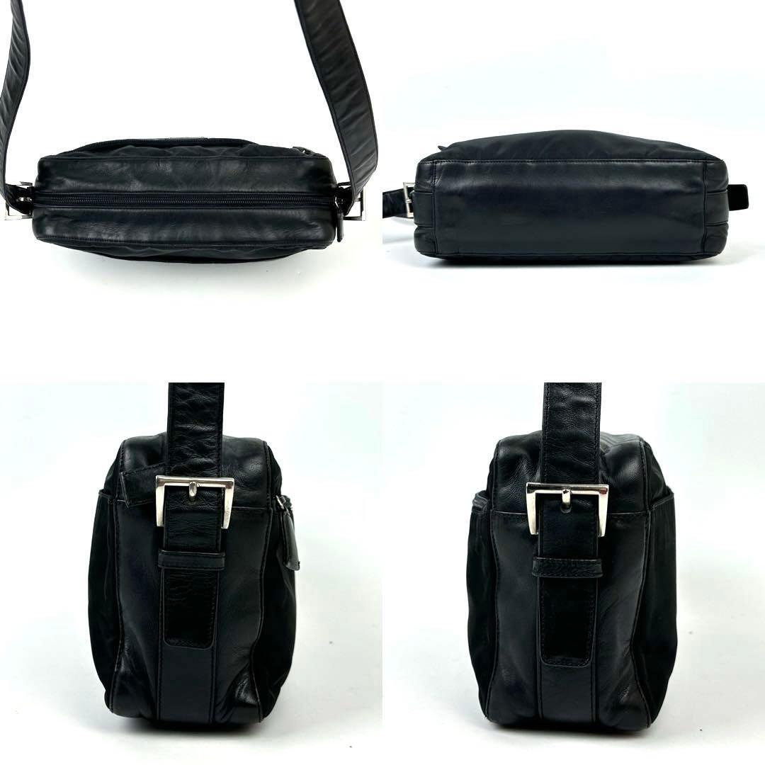 極美品 PRADA プラダ 三角ロゴ プレート トライアングル シルバー金具