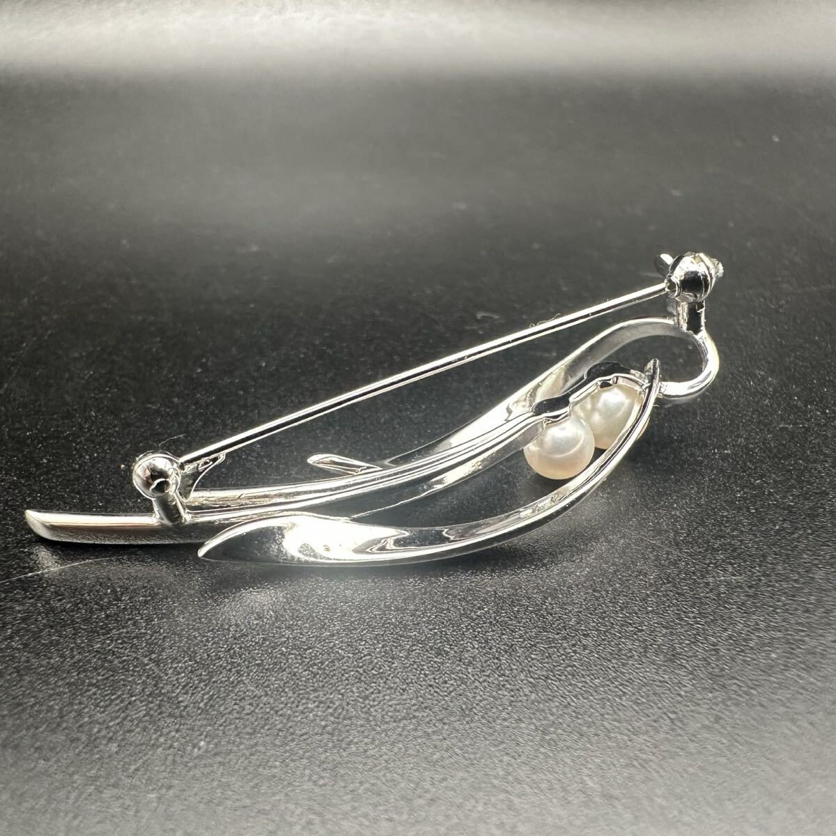 極美品✨ MIKIMOTO ミキモト パール ブローチ ロゴ 刻印 1466 極美品