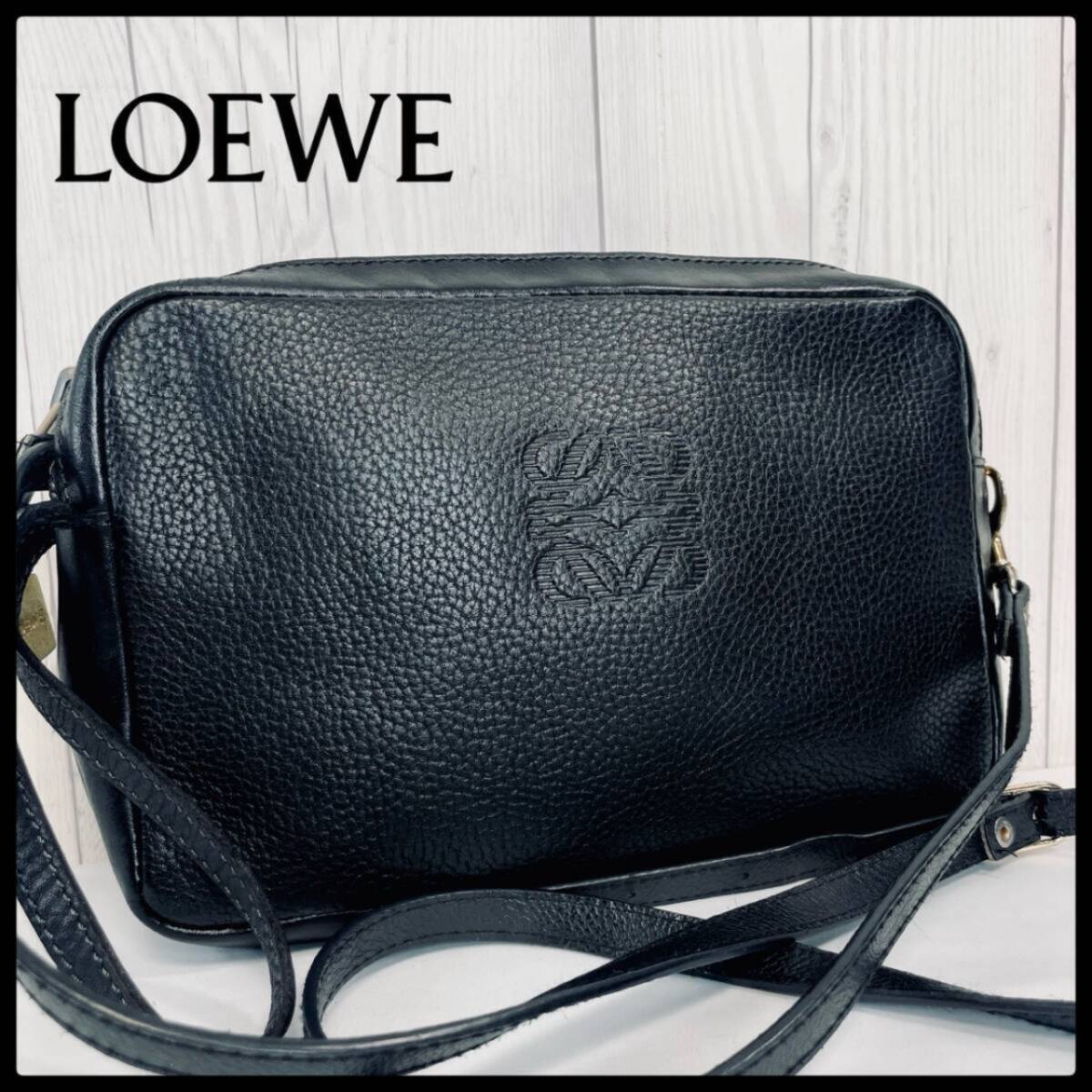 正規品 美品 LOEWE ロエベ アナグラム レザー ショルダーバッグ