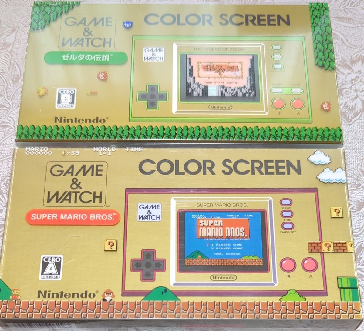 ゲーム&ウオッチ ゼルダの伝説 スーパーマリオブラザーズ 2点セット
