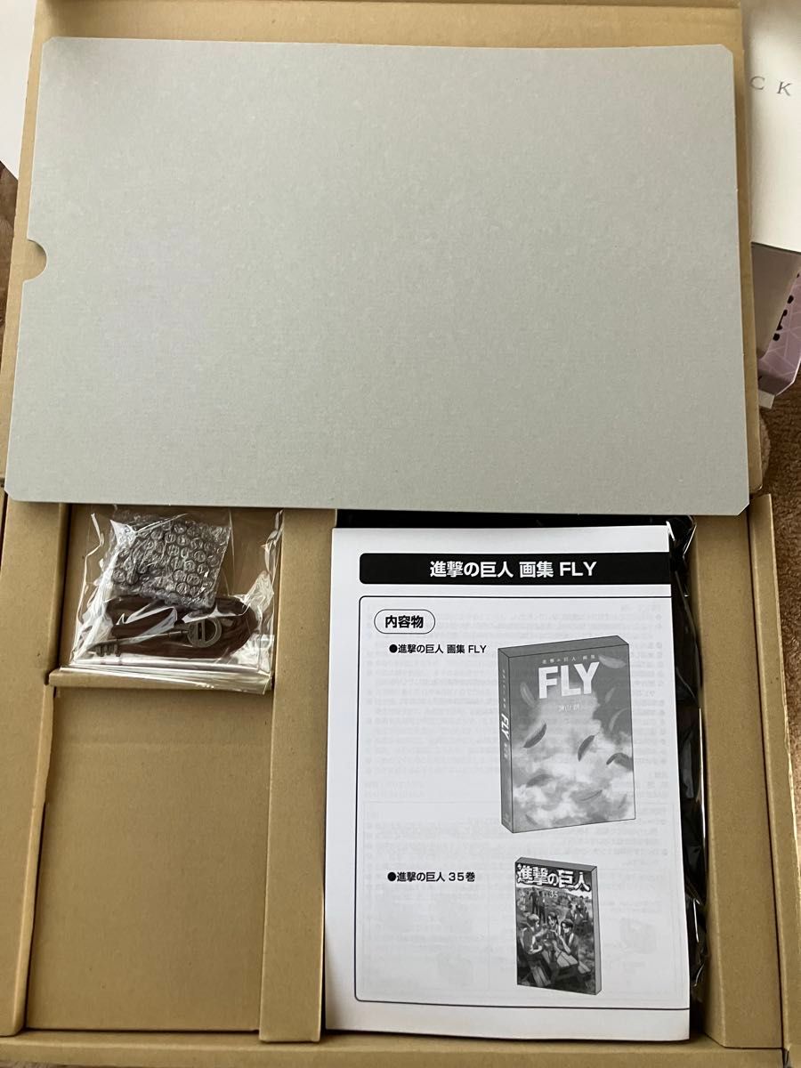 35巻無し】進撃の巨人 画集FLY 複製原画 ミカサのマフラー エレンの鍵
