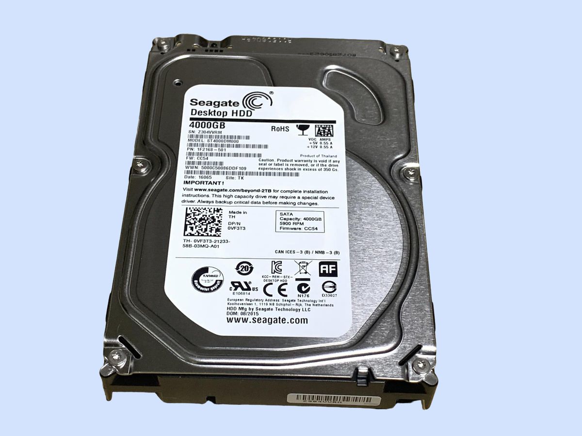 M9823 Seagate 4TB 3 5インチHDD ST4000DM000 SATA 使用 2590時間