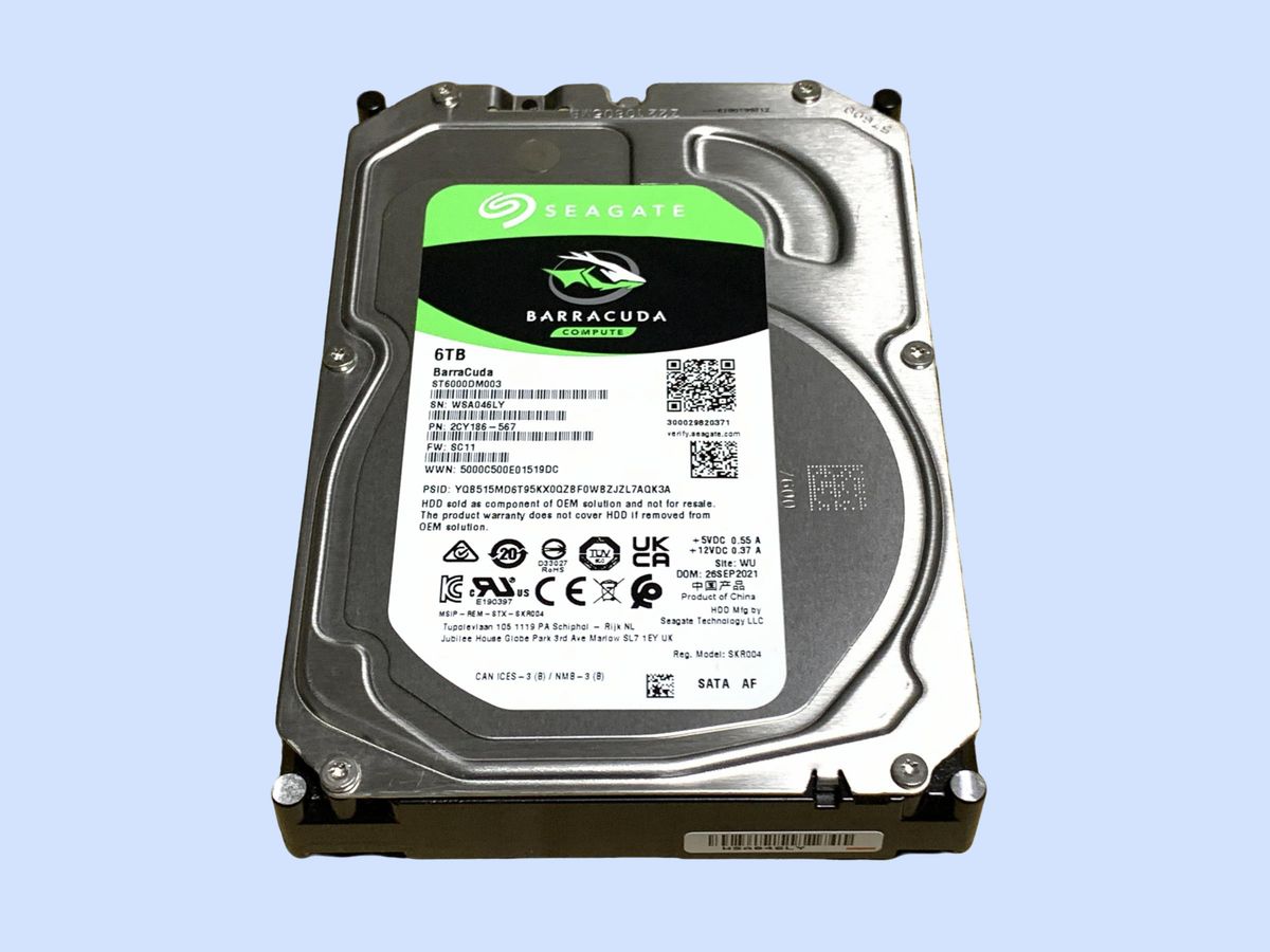 M9913 Seagate BarraCuda ST6000DM003 6TB HDD SATA 3 5インチ 使用