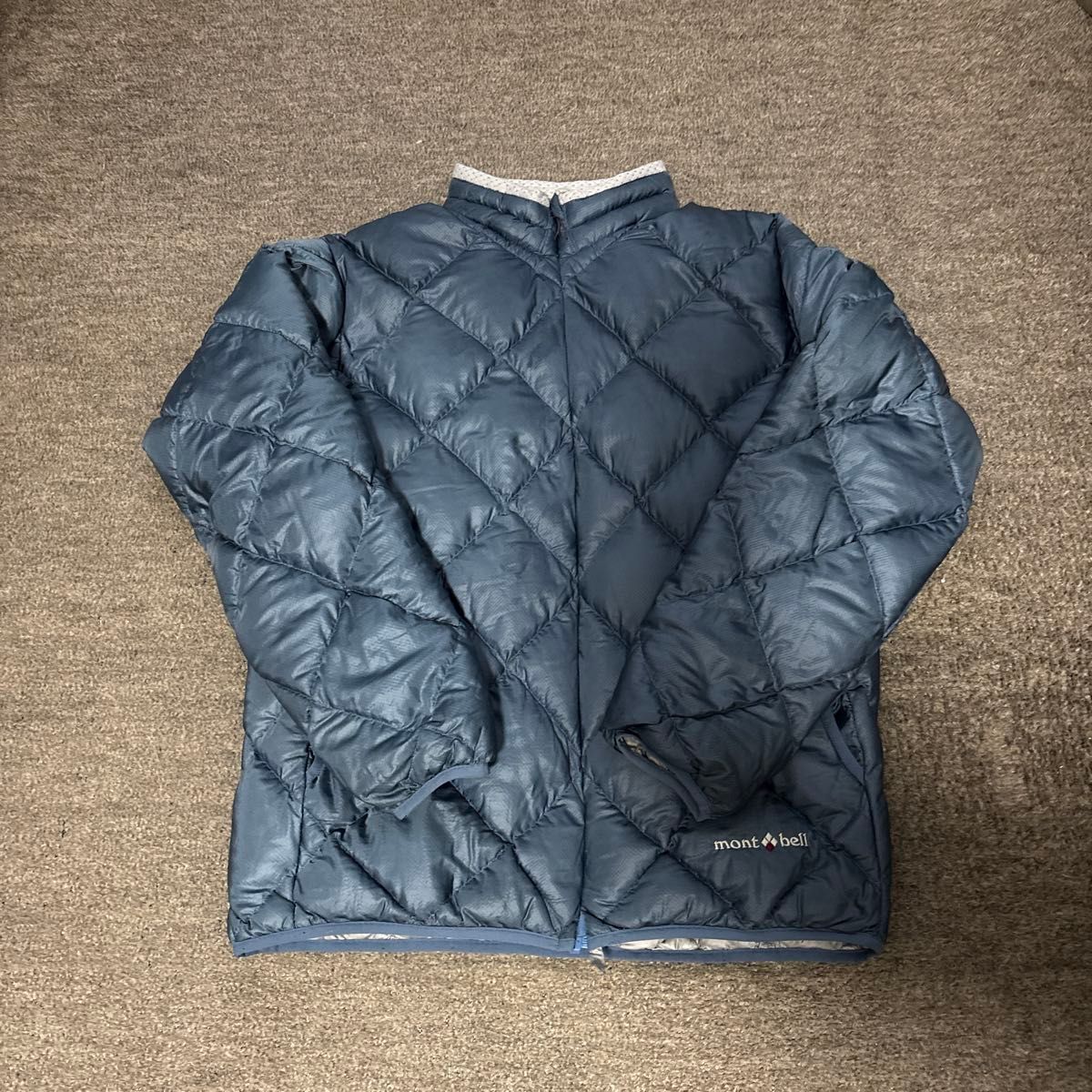 90s mont-bell モンベル キルティングジャケット ダークブルー 青色